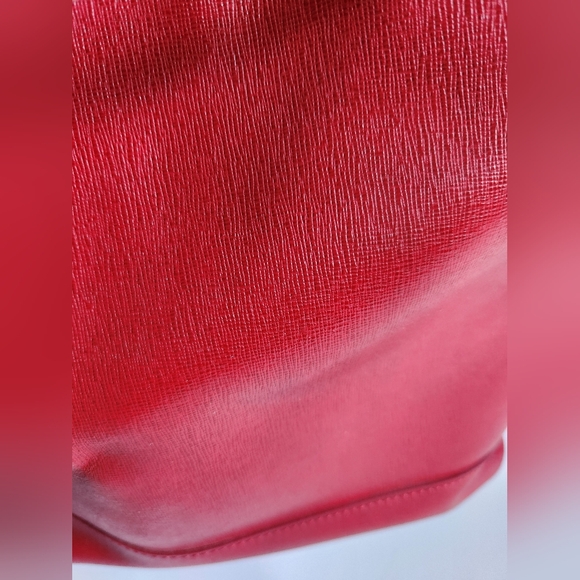 Borse in Pelle NWOT Bucket Bag Purse Red - Picture 12 of 12